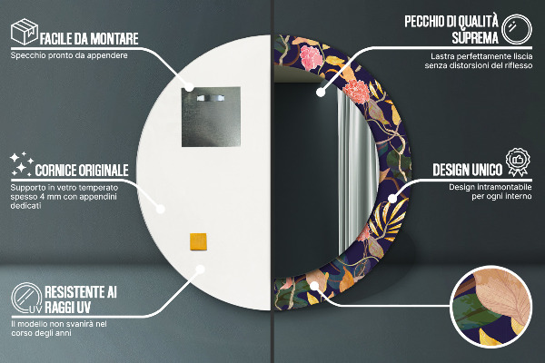 Tiskano ogledalo Akvarelne rastline