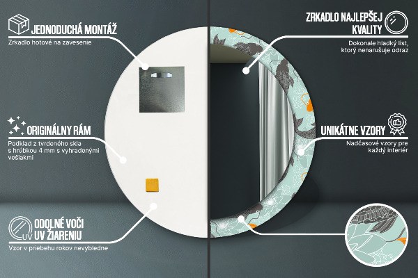 Ogledalo z okrasnim okvirjem Kitajski krap