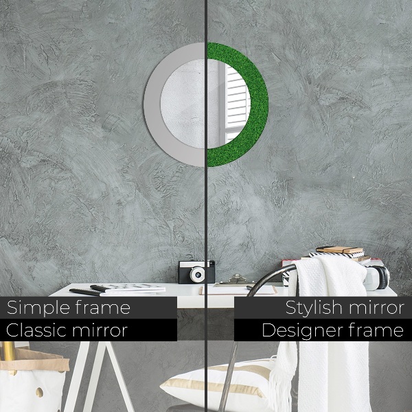 Dekorativno ogledalo zelena trava