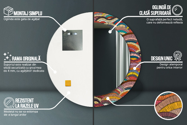 Okrasno ogledalo Bohemični okras