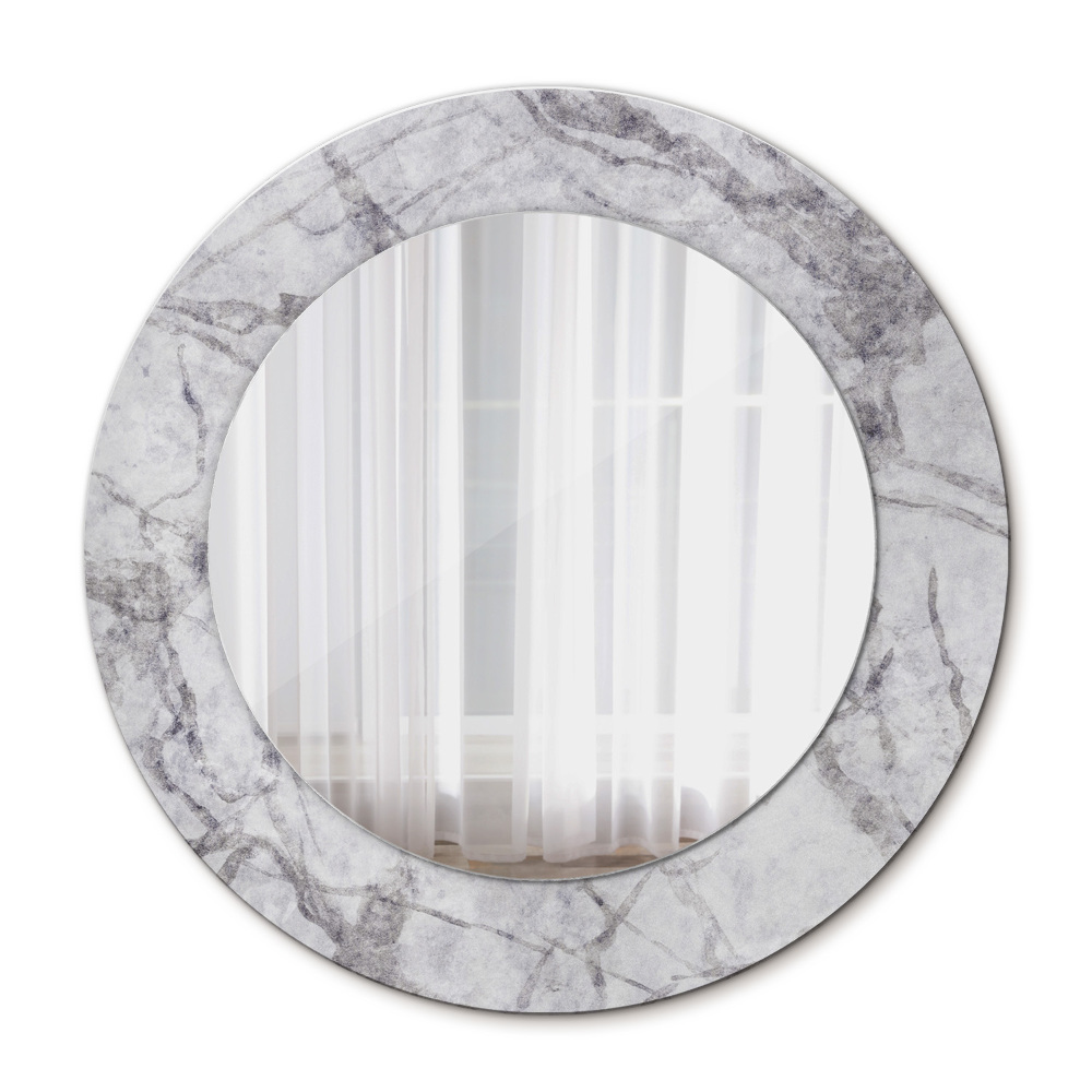 Ogledalo s potiskanim okvirjem Beli marmor