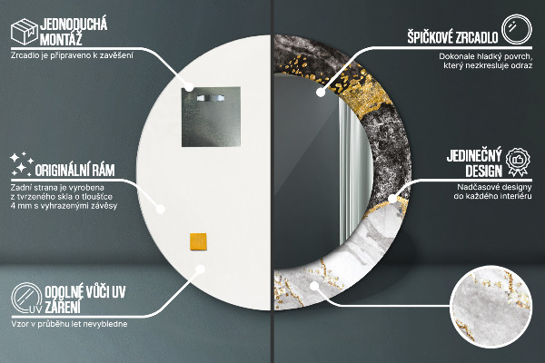 Okrasno ogledalo Marmor in zlato