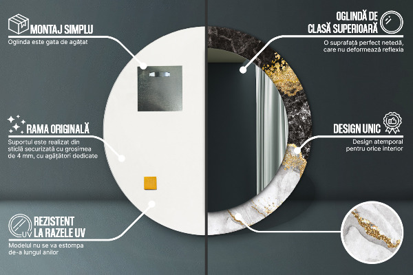 Okrasno ogledalo Marmor in zlato