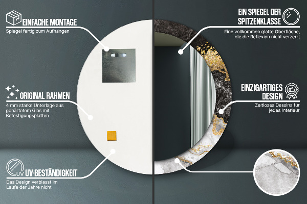 Okrasno ogledalo Marmor in zlato