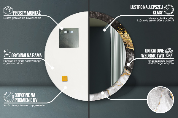 Okrasno ogledalo Marmor in zlato