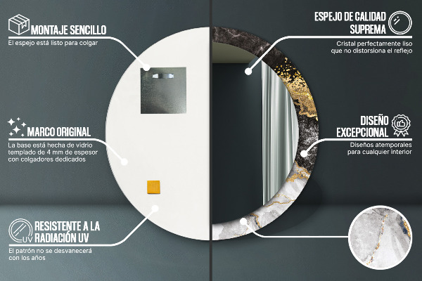 Okrasno ogledalo Marmor in zlato