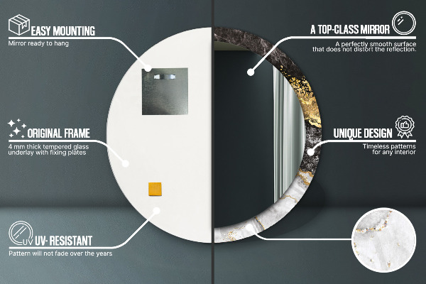 Okrasno ogledalo Marmor in zlato