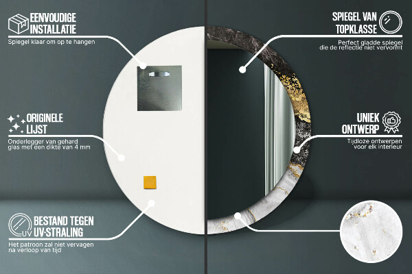 Okrasno ogledalo Marmor in zlato