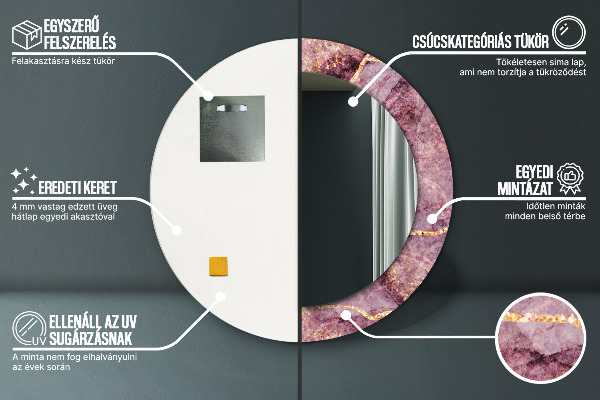 Okrasno ogledalo Marmor z dodajanjem zlata