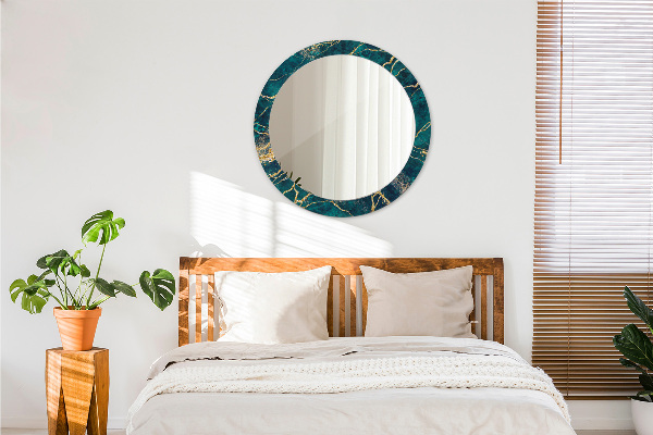 Okrasno ogledalo Zeleni malahitni marmor