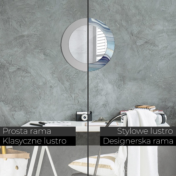 Ogledalo z okrasnim okvirjem Modri ​​marmor