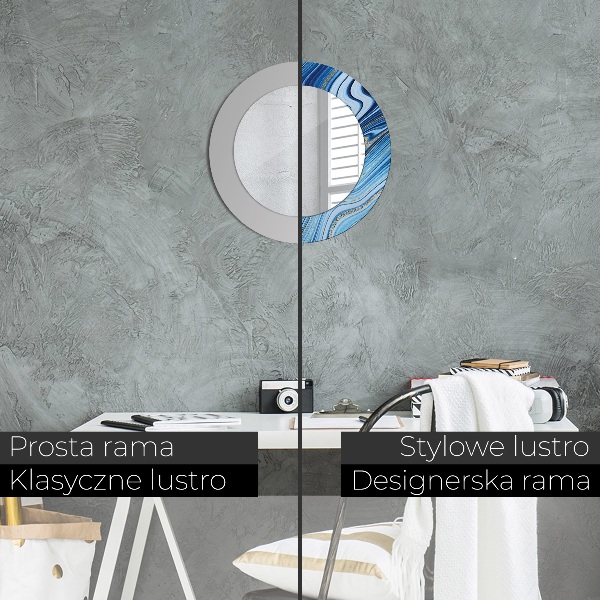Ogledalo z okrasnim okvirjem Modri ​​marmor