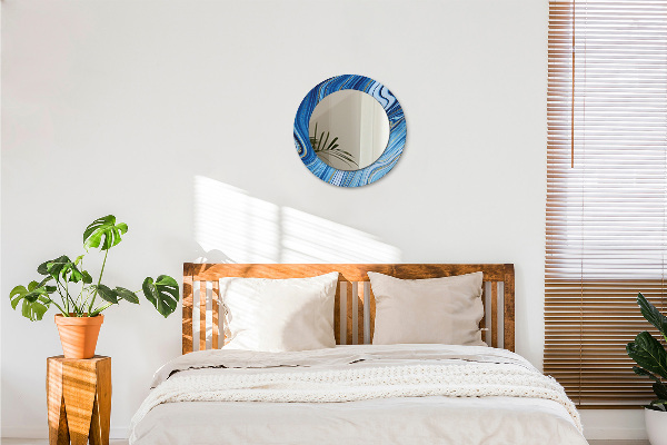 Ogledalo z okrasnim okvirjem Modri ​​marmor