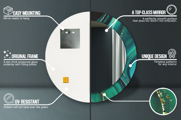 Tiskano ogledalo Smaragdni marmor