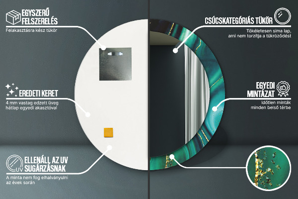 Tiskano ogledalo Smaragdni marmor