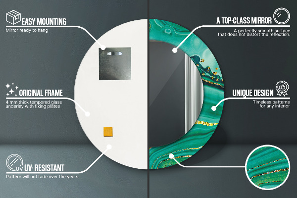 Tiskano ogledalo Agat Jaspis Marmor