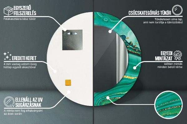 Tiskano ogledalo Agat Jaspis Marmor