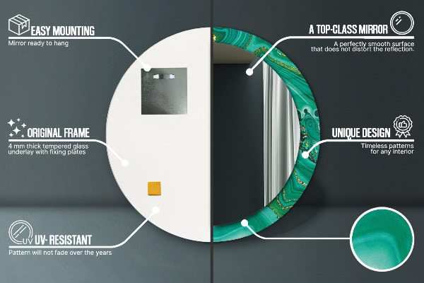 Tiskano ogledalo Agat Jaspis Marmor