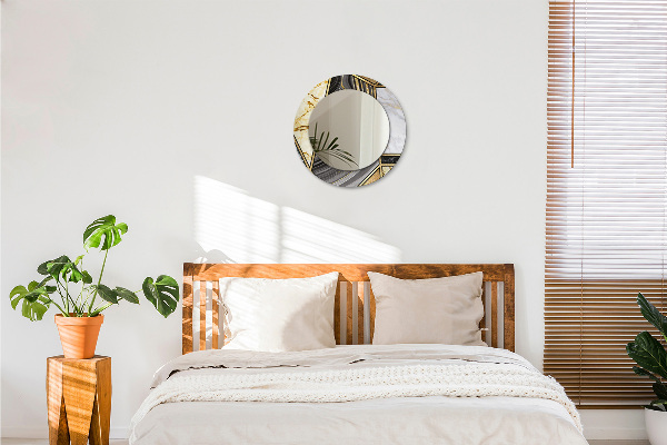 Ogledalo z okrasnim okvirjem Agat in zlati marmor