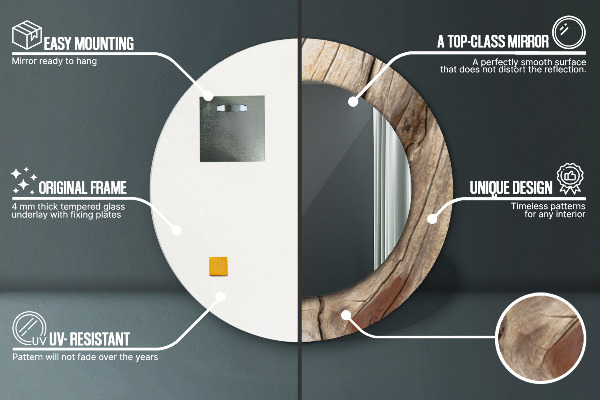 Okrasno ogledalo Razpočen les