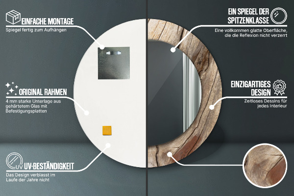 Okrasno ogledalo Razpočen les