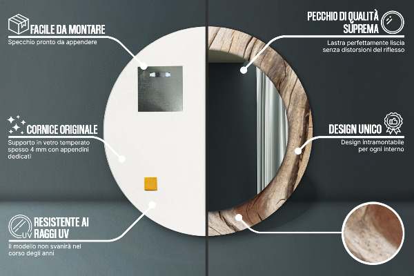 Okrasno ogledalo Razpočen les