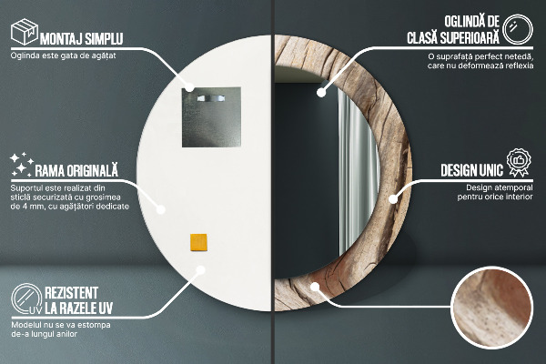 Okrasno ogledalo Razpočen les