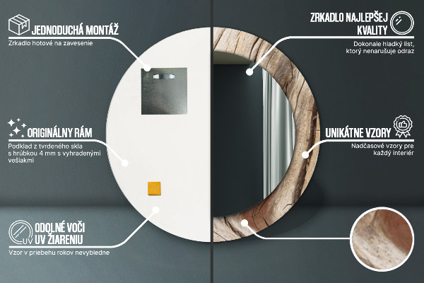 Okrasno ogledalo Razpočen les