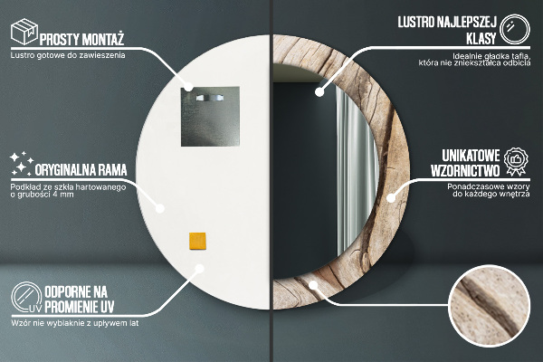 Okrasno ogledalo Razpočen les