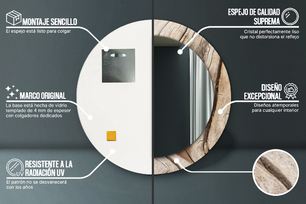 Okrasno ogledalo Razpočen les