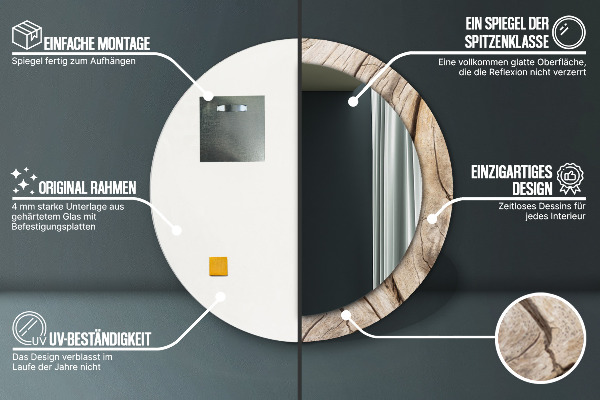 Okrasno ogledalo Razpočen les