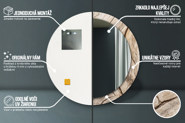 Okrasno ogledalo Razpočen les