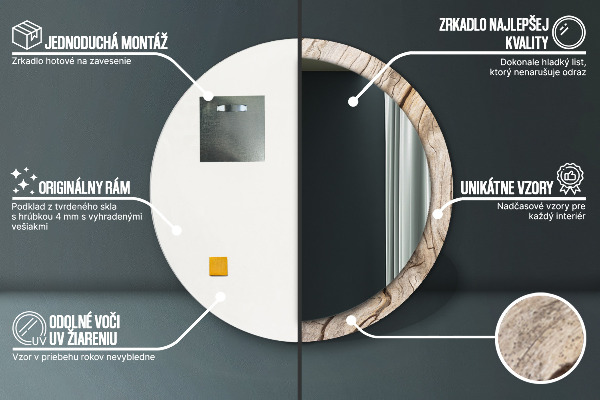 Okrasno ogledalo Razpočen les