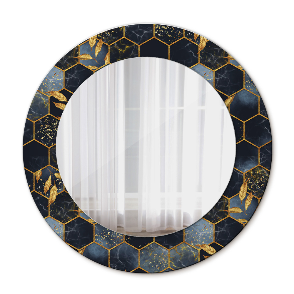 Dekorativno ogledalo Hexagon marmor