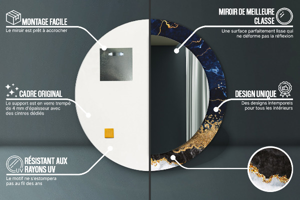 Dekorativno ogledalo Modri ​​marmor