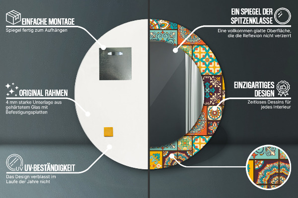 Ogledalo s potiskanim okvirjem Arabski vzorec