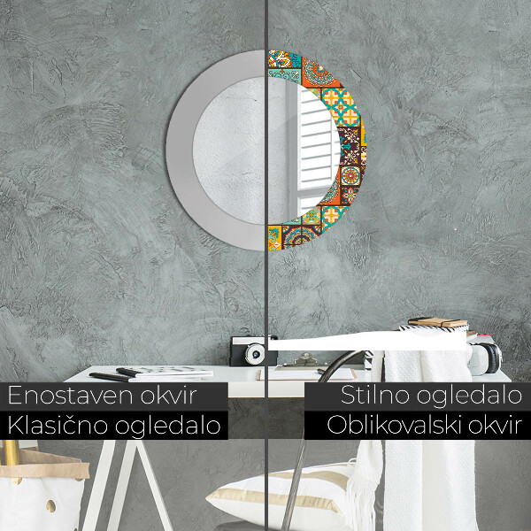 Ogledalo s potiskanim okvirjem Arabski vzorec