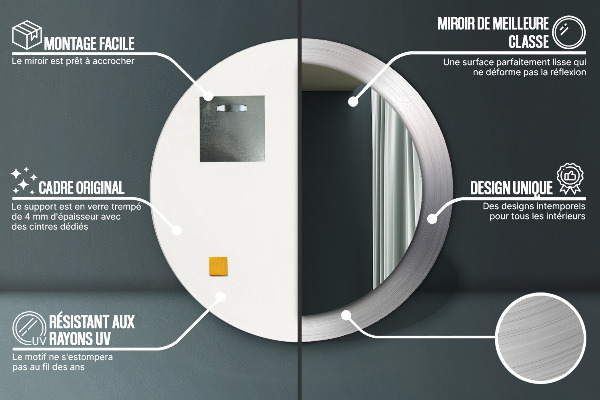 Dekorativno ogledalo Sijoč jeklo