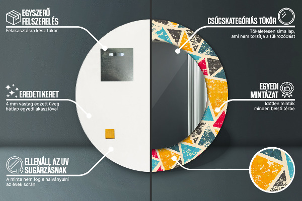 Okrasno ogledalo Retro sestava