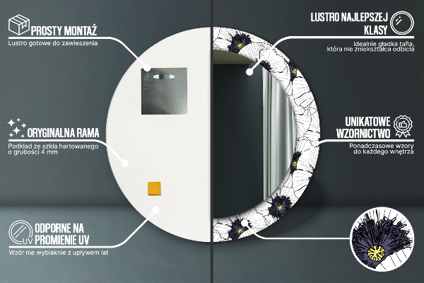 Okrasno ogledalo Sestava linearnih cvetov