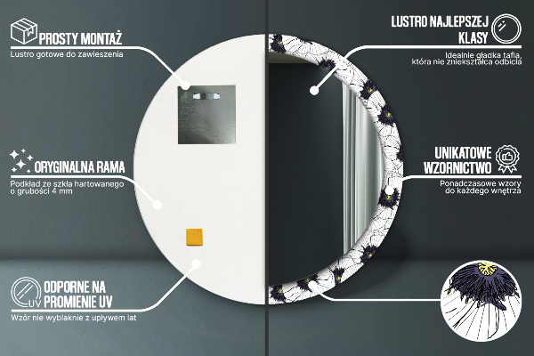 Okrasno ogledalo Sestava linearnih cvetov