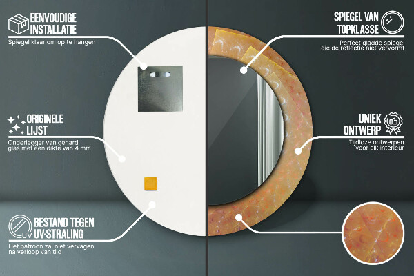 Okrasno ogledalo Spiralna abstrakcija