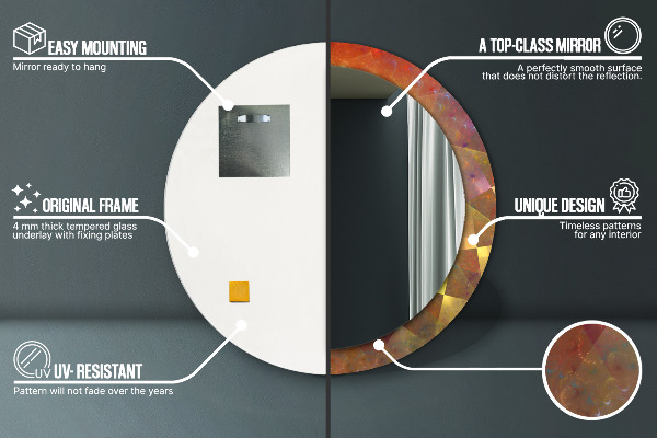 Okrasno ogledalo Spiralna abstrakcija