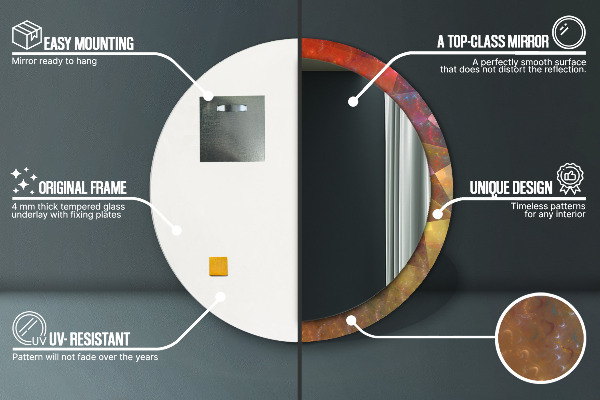Okrasno ogledalo Spiralna abstrakcija