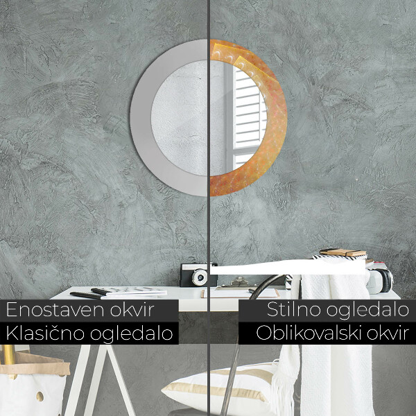 Okrasno ogledalo Spiralna abstrakcija