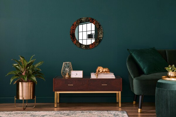 Ogledalo z okrasnim okvirjem Abstraktni vzorec grunge