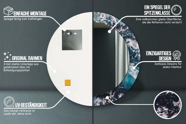 Ogledalo z okrasnim okvirjem Stormsko morje