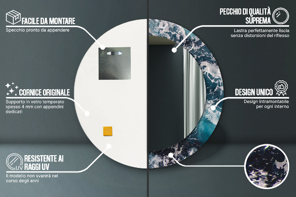 Ogledalo z okrasnim okvirjem Stormsko morje