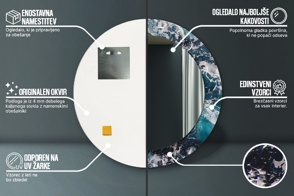 Ogledalo z okrasnim okvirjem Stormsko morje