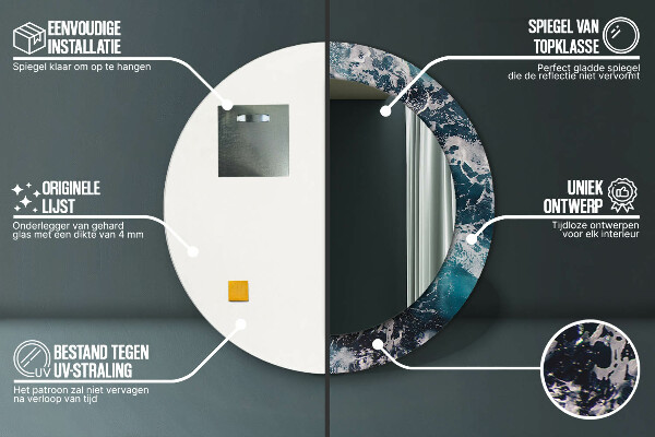 Ogledalo z okrasnim okvirjem Stormsko morje